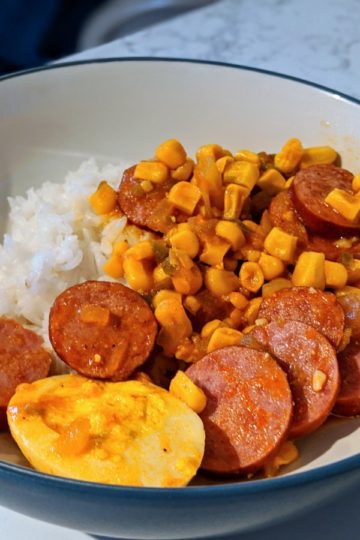 Guiso de maiz, plated