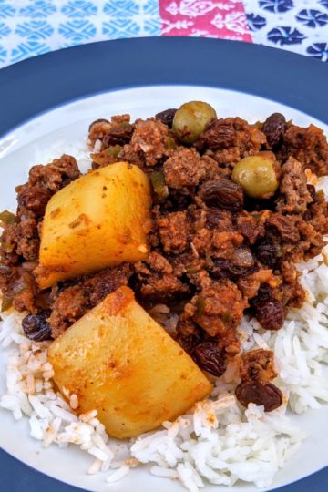 Cuban Picadillo, plated