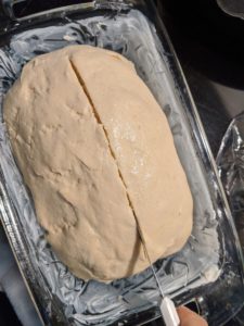 Scoring gluten-free bread loaf