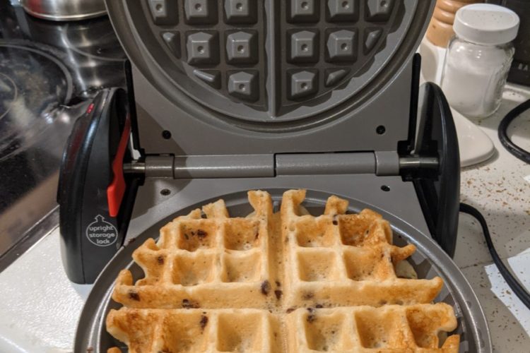 Presto 03510 FlipSide waffle iron with waffle inside