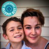 Allergy Mom & son with #AllergyAlly badge