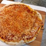 cheese pizza, after cooking